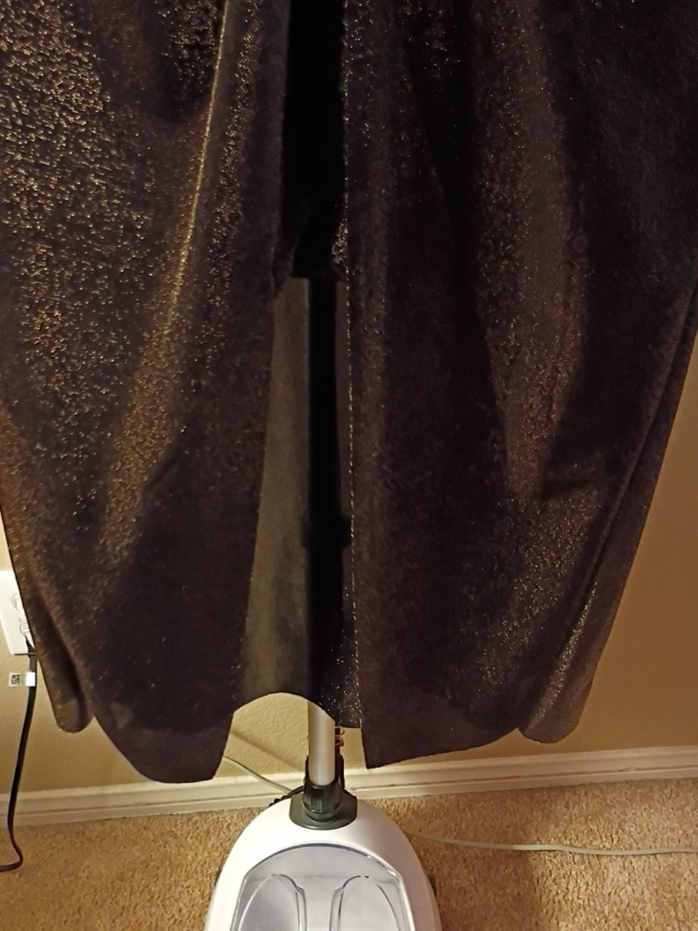 AllSaints Metallic Gold Shimmer On Black Twist-Front Maxi Skirt Over Mini Skirt - Picture 8 of 16